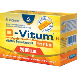 D-Vitum Forte 2000 j.m. Witamina D3 naturalna z lanoliny Oleofarm 60 kapsułek 